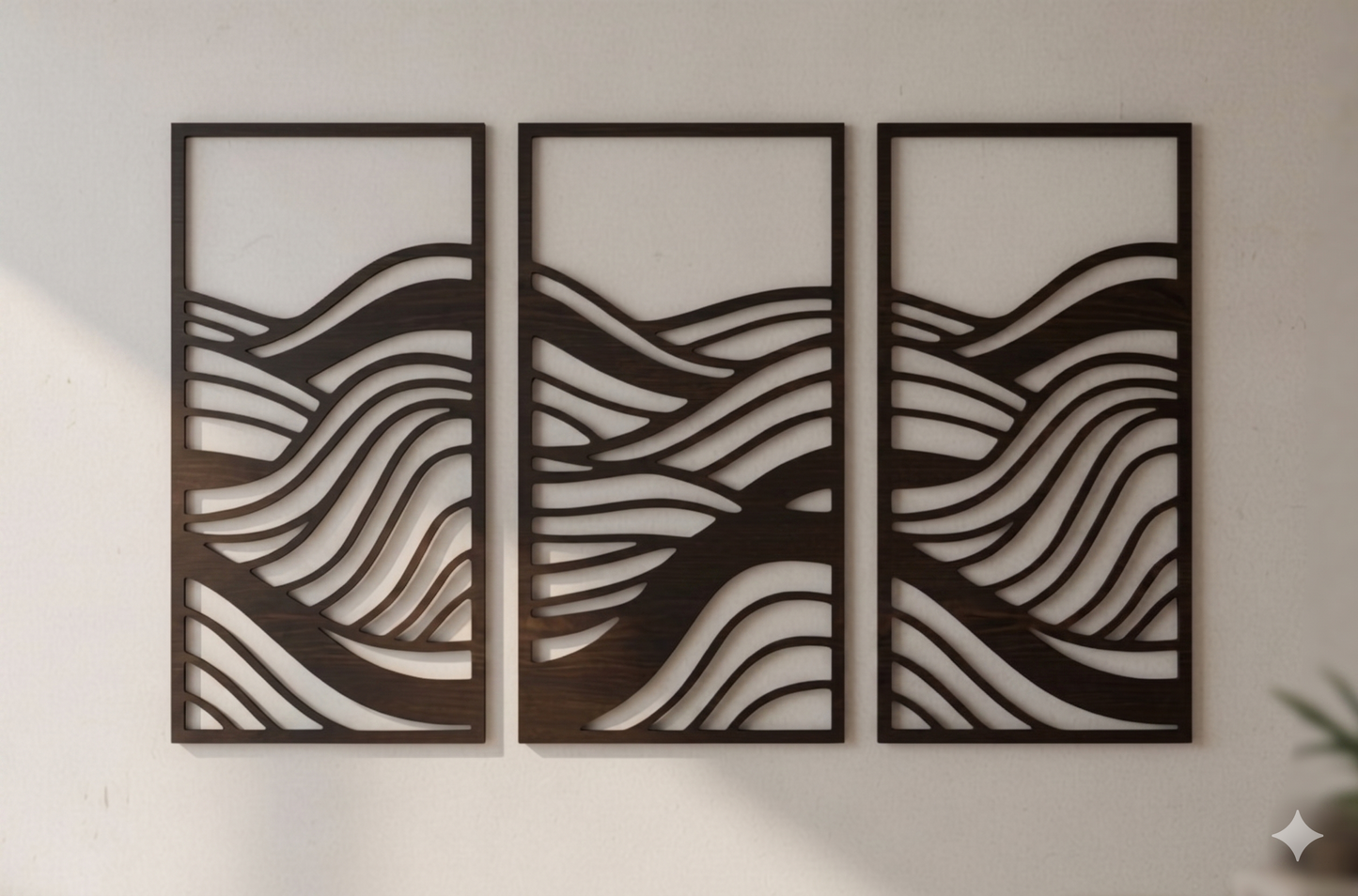 Ocean Waves - Laser Cut Wood Art