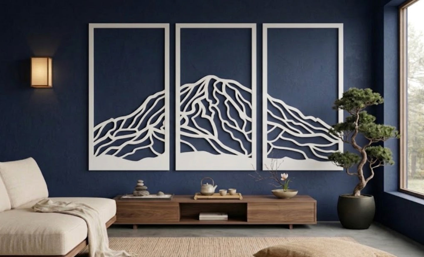 Mount Rainier Laser Cut Wood Art