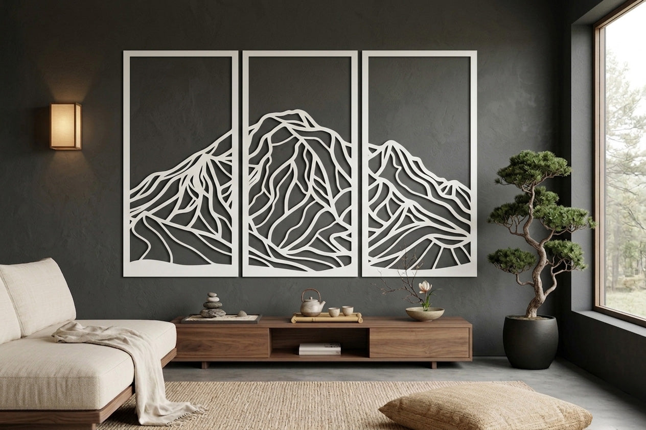 Mount Baker Laser Cut Wood Art