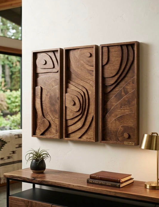 Topographic Wood Art