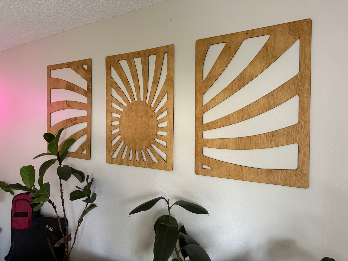 Sun Swirl Wooden Wall Art