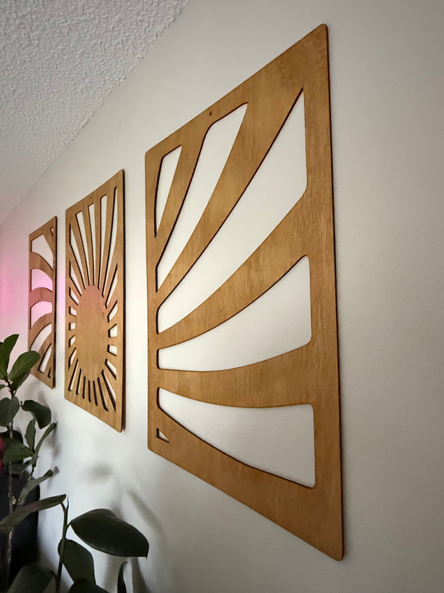 Sun Swirl Wooden Wall Art