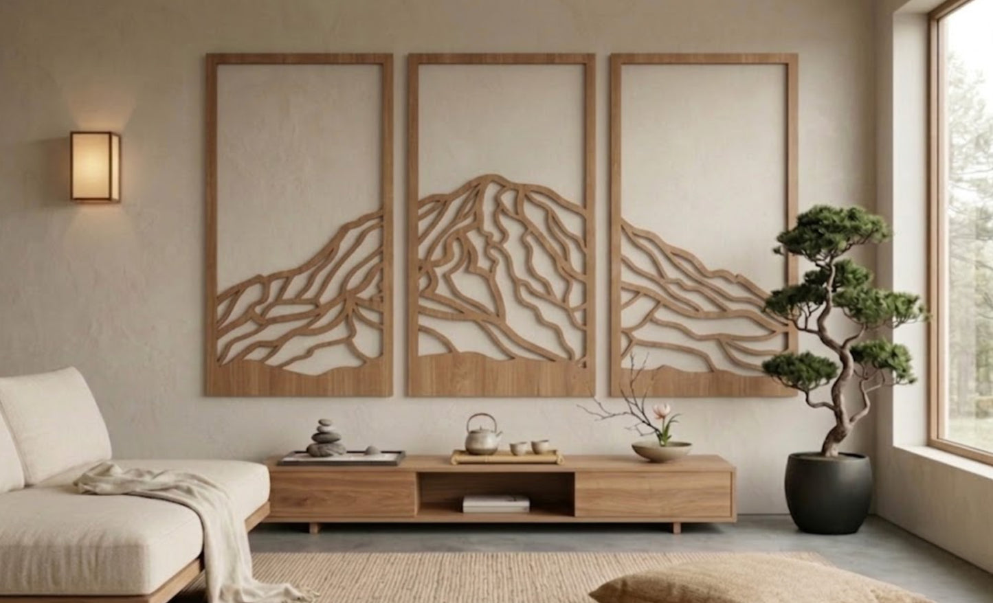 Mount Rainier Laser Cut Wood Art