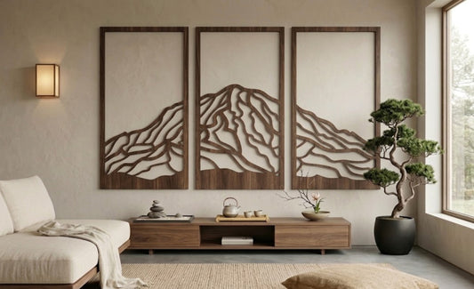 Mount Rainier Laser Cut Wood Art