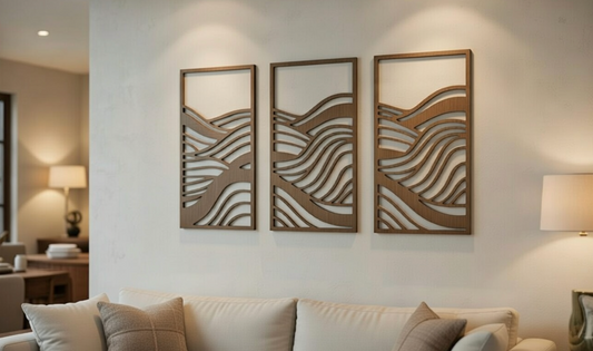 Ocean Waves - Laser Cut Wooden Wall Art
