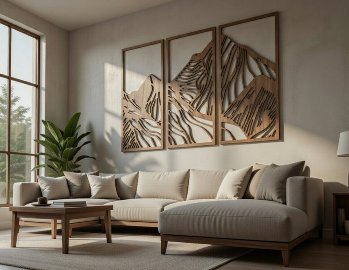 Mountains - Laser Cut Wood Wall Art