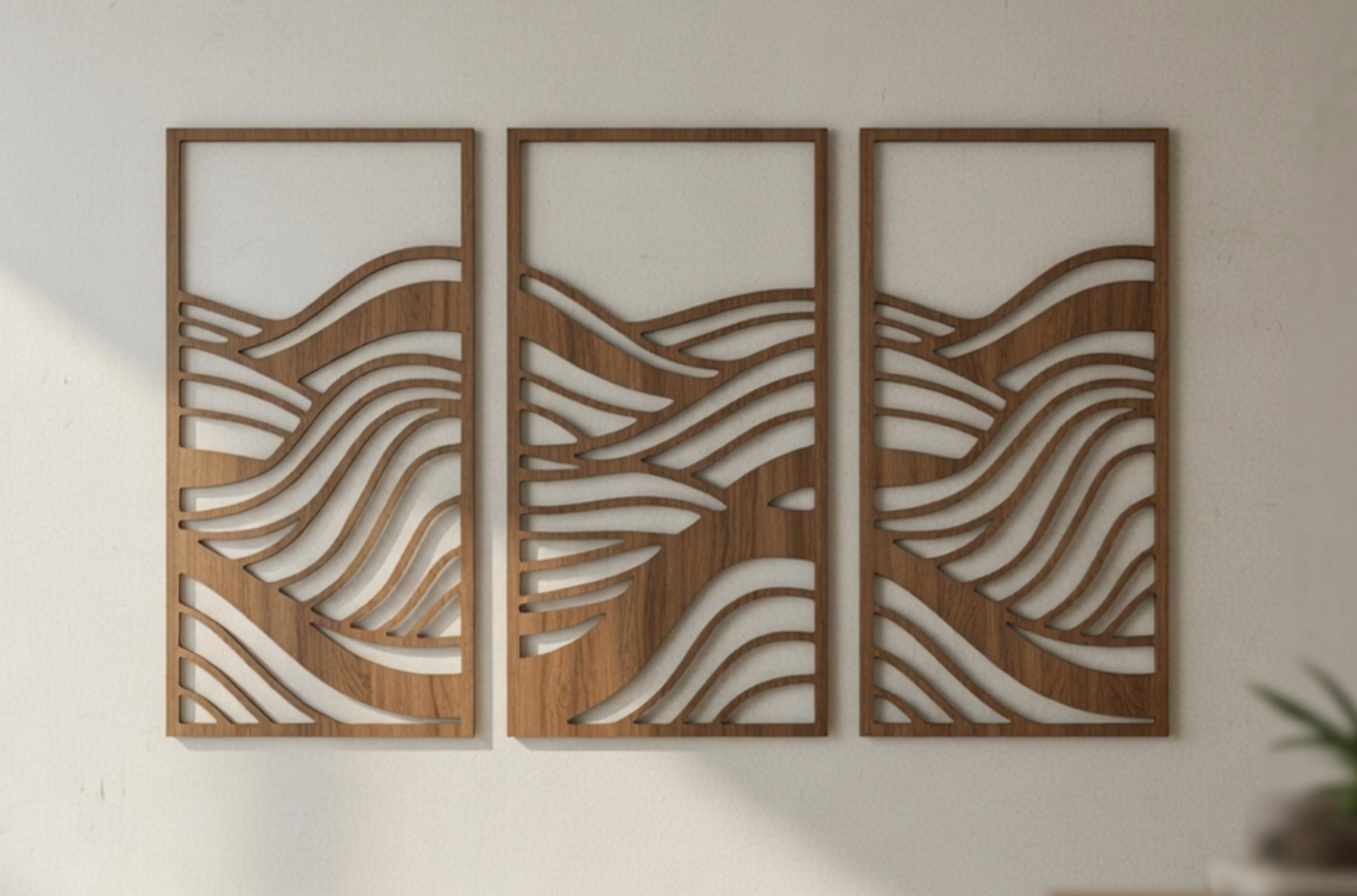 Ocean Waves - Laser Cut Wooden Wall Art